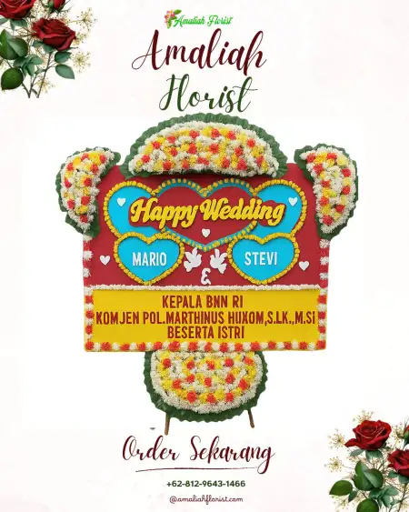 Papan Bunga Pernikahan Gebangmalang